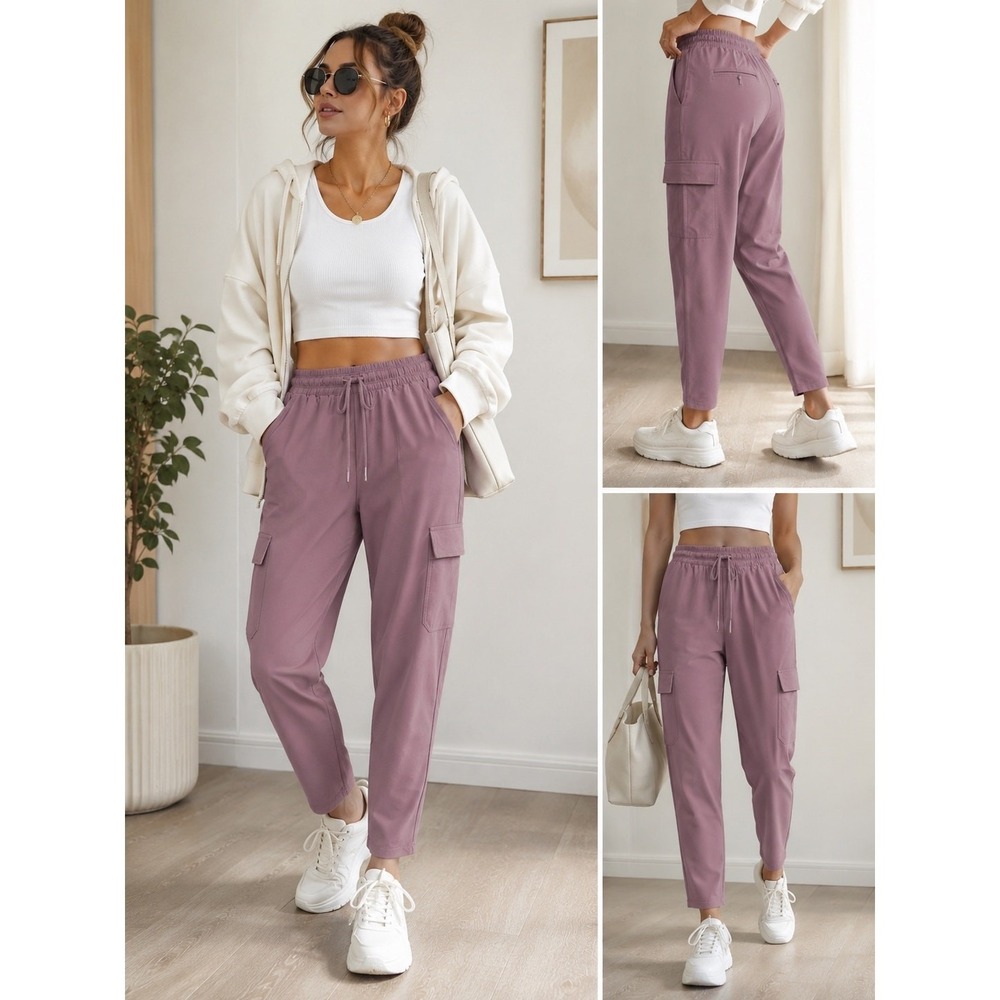 The North Face Cargo Pants Womens Medium Purple NWT Hiking Travel Tapered